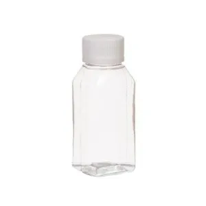 50ml PVC Plastic Bottle Clear Rectangular