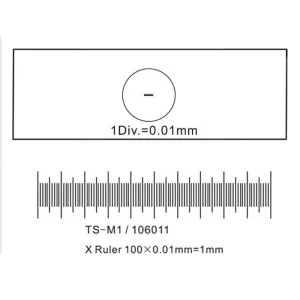 AmScope Microscope Stage Calibration Slide for USB Camera 0.01mm Stage Micrometer