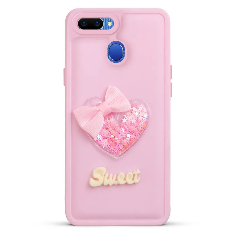 Bow Heart Cute Phone Back Cover for Oppo A5