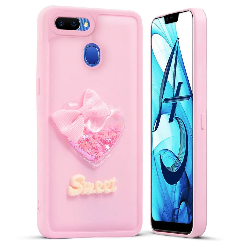 Bow Heart Cute Phone Back Cover for Oppo A5