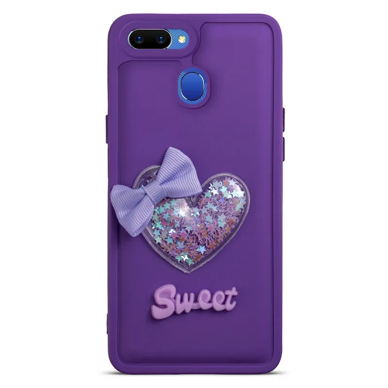 Bow Heart Cute Phone Back Cover for Oppo A5