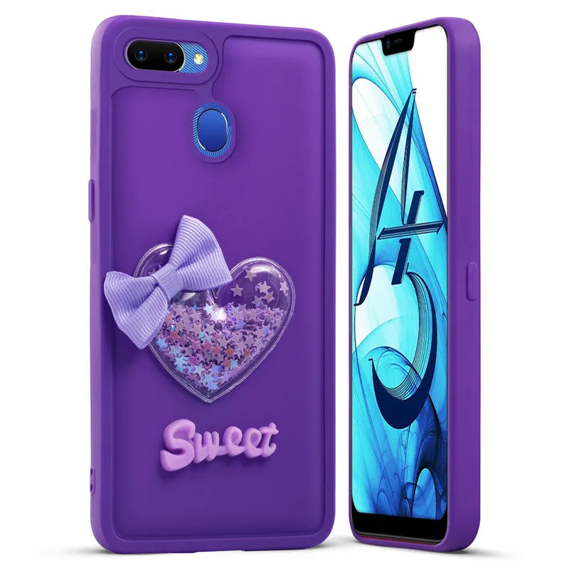 Bow Heart Cute Phone Back Cover for Oppo A5