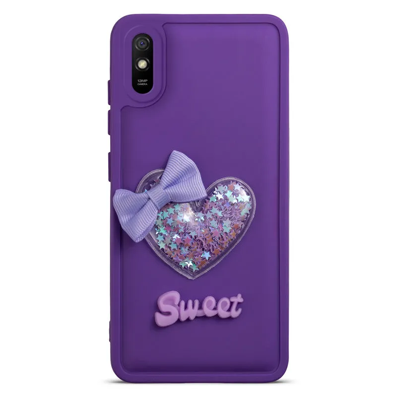 Bow Heart Cute Phone Back Cover for Redmi 9A