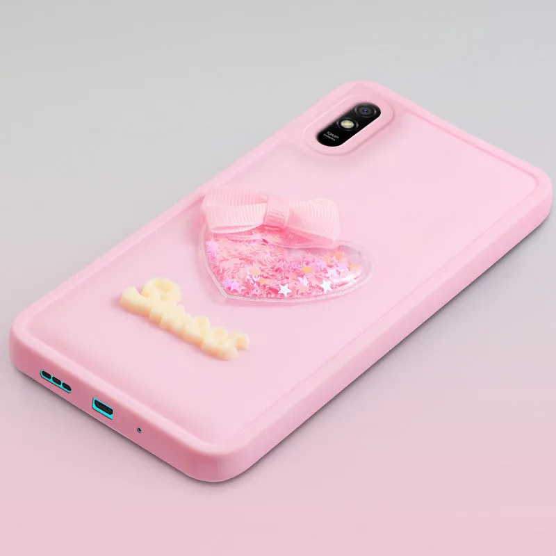 Bow Heart Cute Phone Back Cover for Redmi 9A