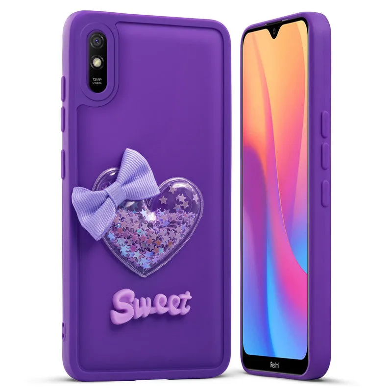 Bow Heart Cute Phone Back Cover for Redmi 9A