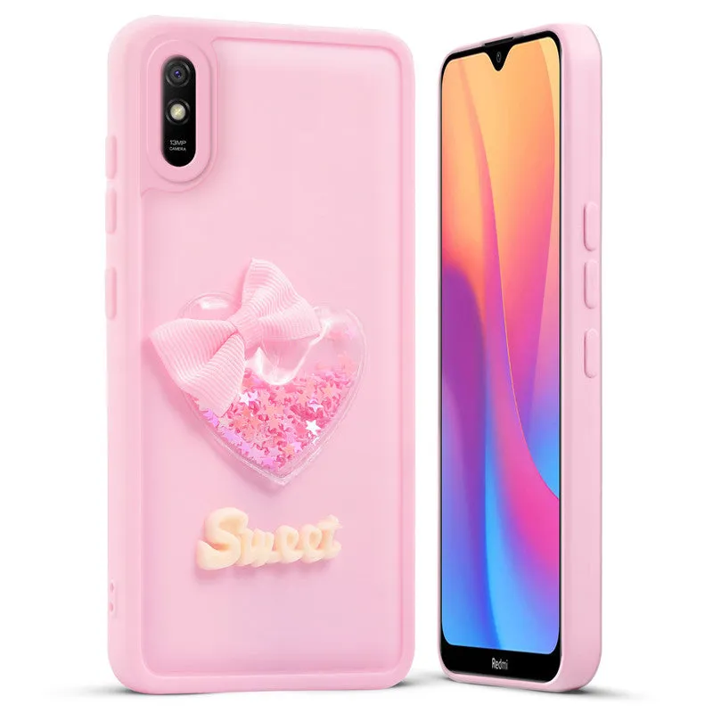 Bow Heart Cute Phone Back Cover for Redmi 9A