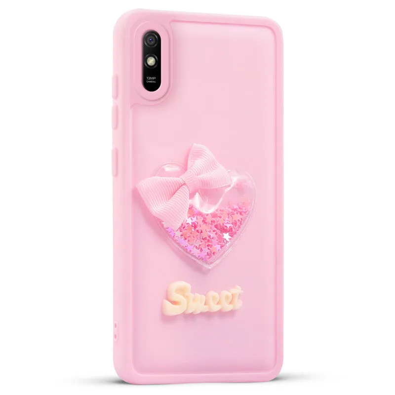 Bow Heart Cute Phone Back Cover for Redmi 9A