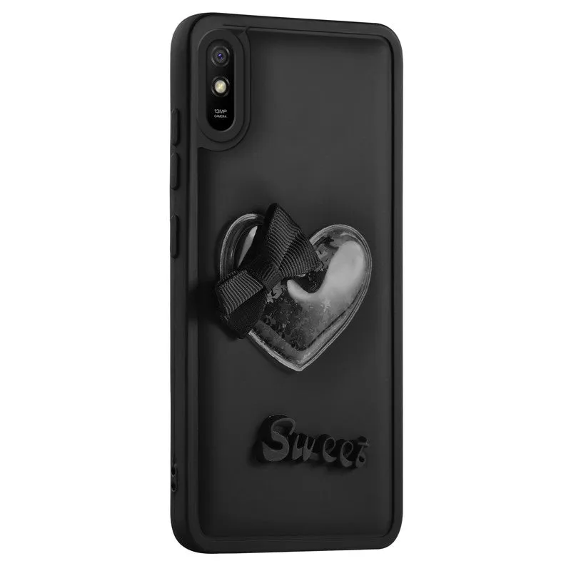 Bow Heart Cute Phone Back Cover for Redmi 9A