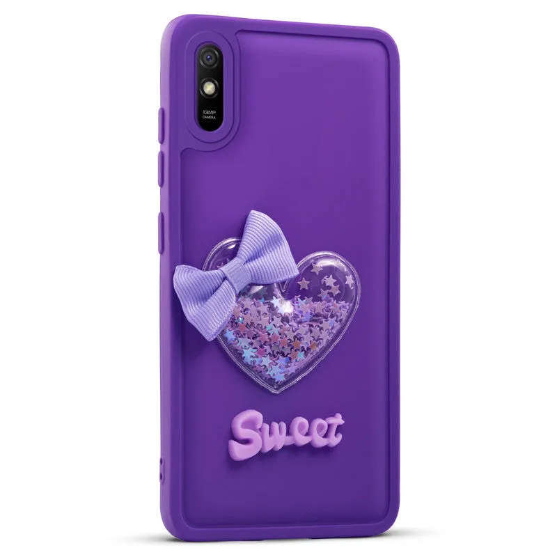 Bow Heart Cute Phone Back Cover for Redmi 9A