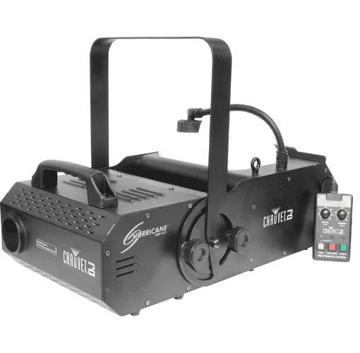 Chauvet DJ HURRICANE H1800 Flex Compact Water-Based Fog Machine Offers A Manually Adjustable Output Angle Of 180°