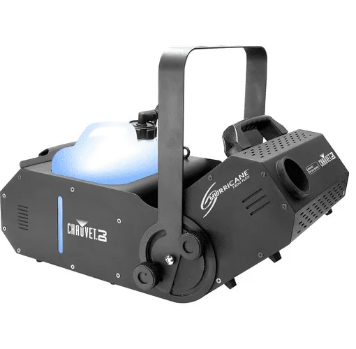 Chauvet DJ HURRICANE H1800 Flex Compact Water-Based Fog Machine Offers A Manually Adjustable Output Angle Of 180°