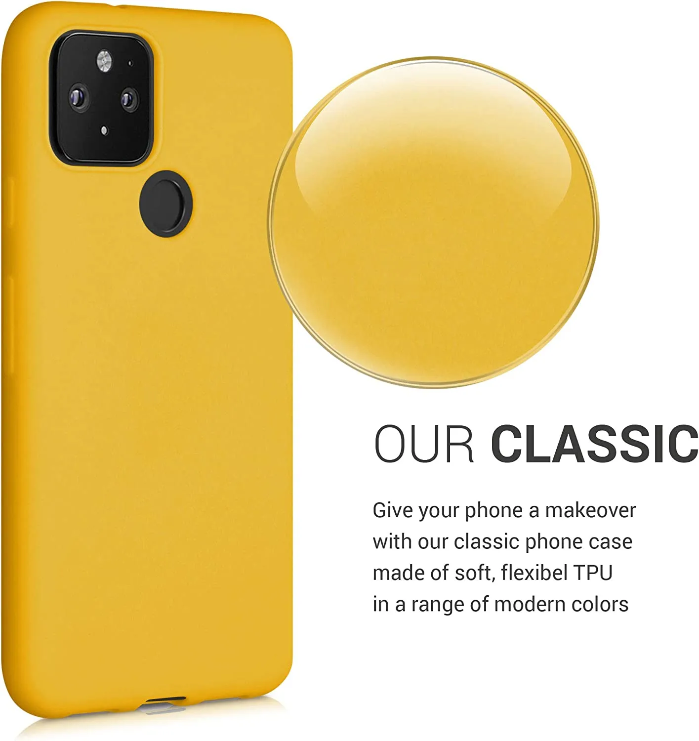 Compatible  Google Pixel 5 - Case Protective Phone Cover - Honey Yellow