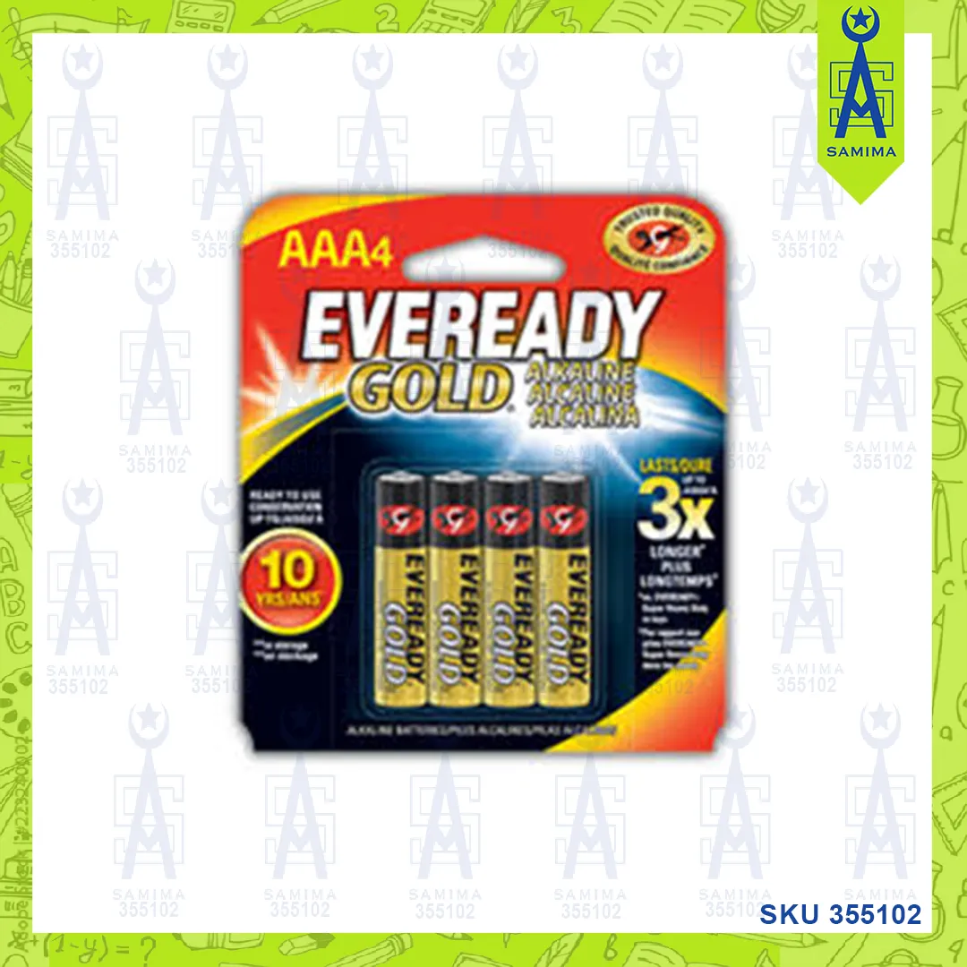 EVEREADY BATTERY GOLD ALKALINE AAA 3   1