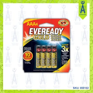 EVEREADY BATTERY GOLD ALKALINE AAA 3   1