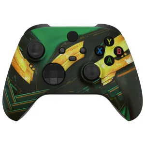 eXtremeRate Armor of Ragnarok Replacement Part Faceplate, Soft Touch Grip Housing Shell Case for Xbox Series S & Xbox Series X Controller Accessories - Controller NOT Included - FX3T151