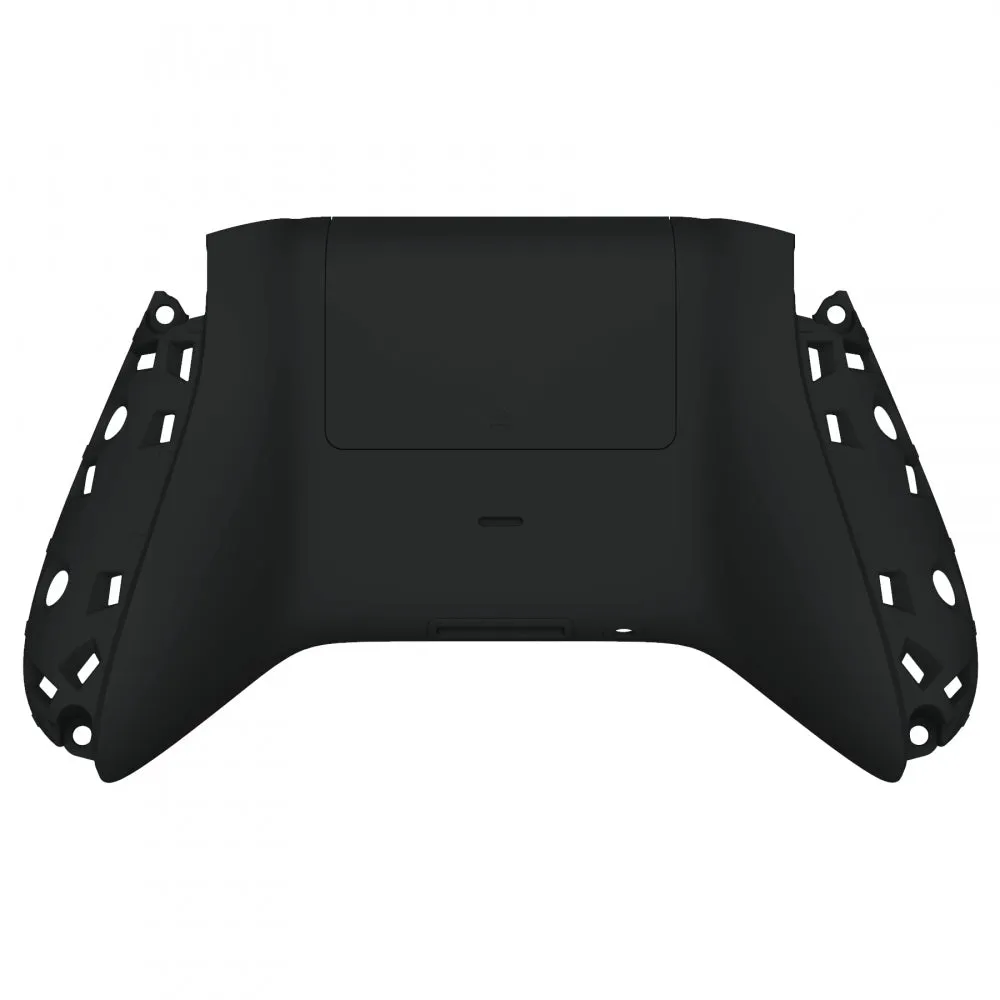 eXtremeRate Black Soft Touch Replacement Back Shell w/ Battery Cover for Xbox Series S/X Controller - Controller & Side Rails NOT Included - BX3P309