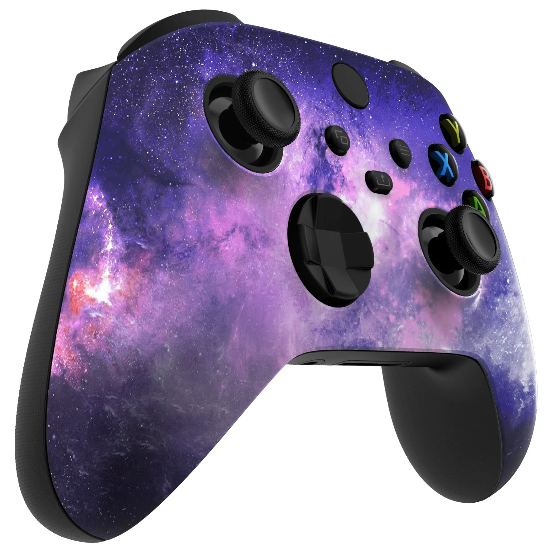 eXtremeRate Nebula Galaxy ASR Version Front Housing Shell with Accent Rings for Xbox Series X/S Controller, Custom Soft Touch Cover Faceplate for Xbox Core Controller Model 1914 - Controller NOT Included - YX3T101