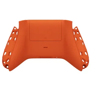 eXtremeRate Orange Soft Touch Replacement Back Shell w/ Battery Cover for Xbox Series S/X Controller - Controller & Side Rails NOT Included - BX3P304