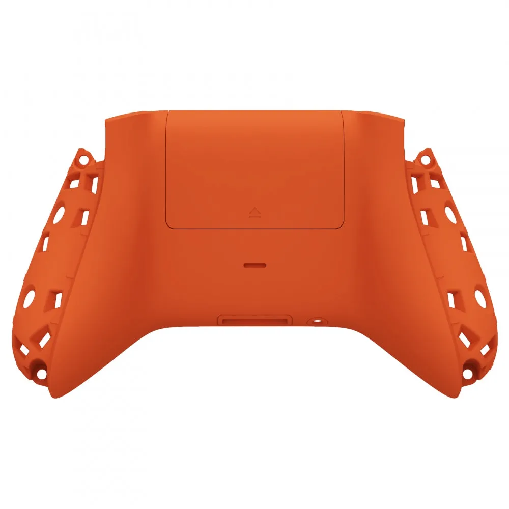 eXtremeRate Orange Soft Touch Replacement Back Shell w/ Battery Cover for Xbox Series S/X Controller - Controller & Side Rails NOT Included - BX3P304