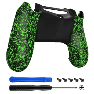 eXtremeRate Textured Green Comfortable Non-slip Back Shell for PS4 Slim Pro Game Controller JDM-040 JDM-050 JDM-055 - SP4BR05