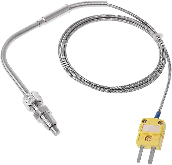 GIMEVAR EGT K Type Thermocouple Temperature Controller Tools 0-1250 C Exhaust Gas Temp Sensor Probe Connector with Exposed Tip