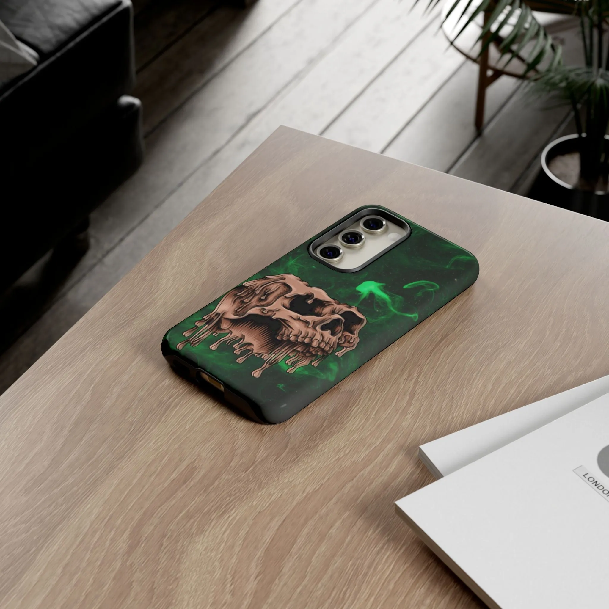 Glitch Skull Tough Phone Cases