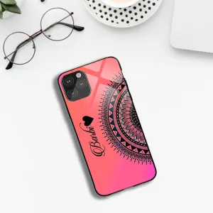 Gradient Mandala Name Glossy Protective case