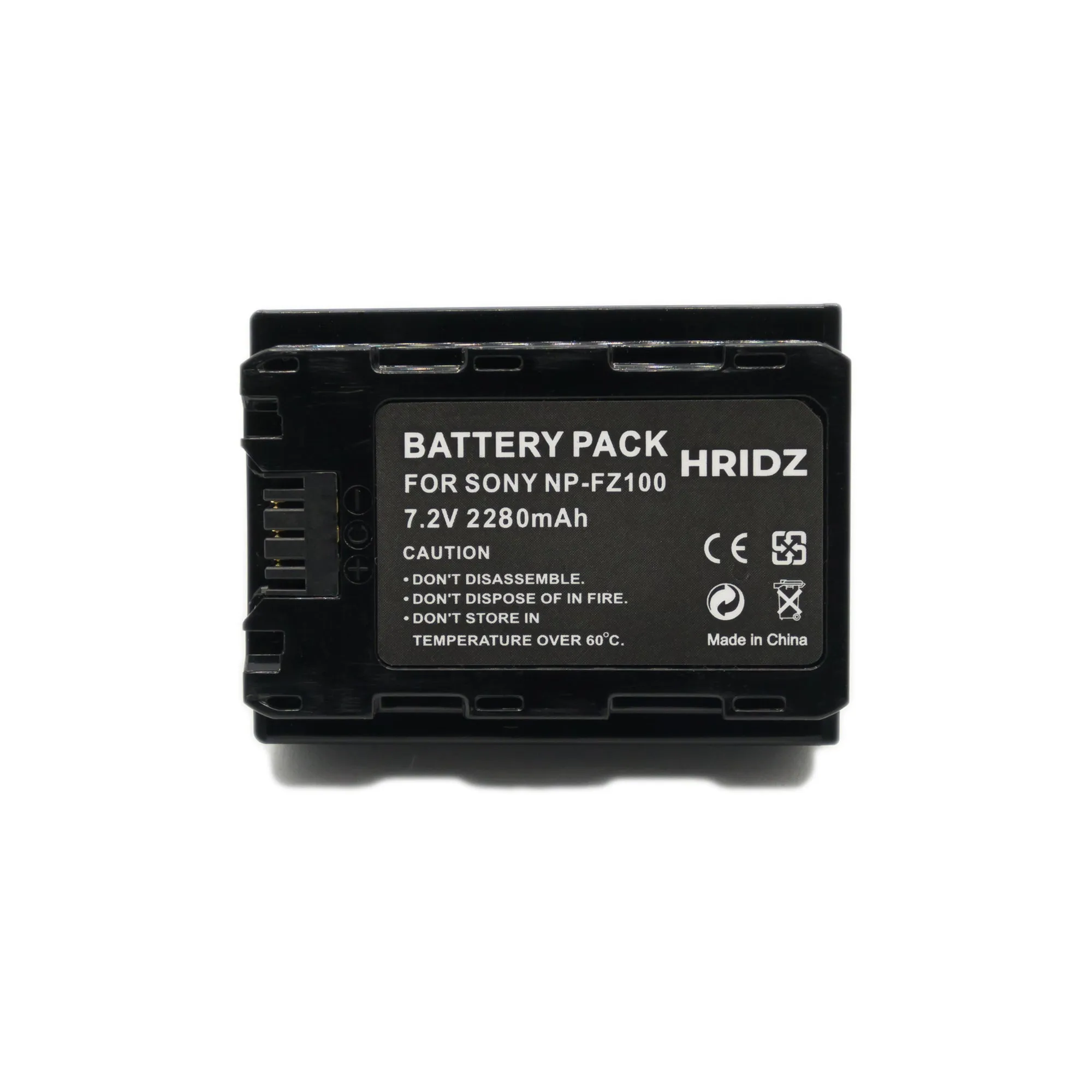 Hridz NP-FZ100 Battery and Dual Charger Pack for Sony A9 9R A9R A9S A7RIII A7RIV A6600