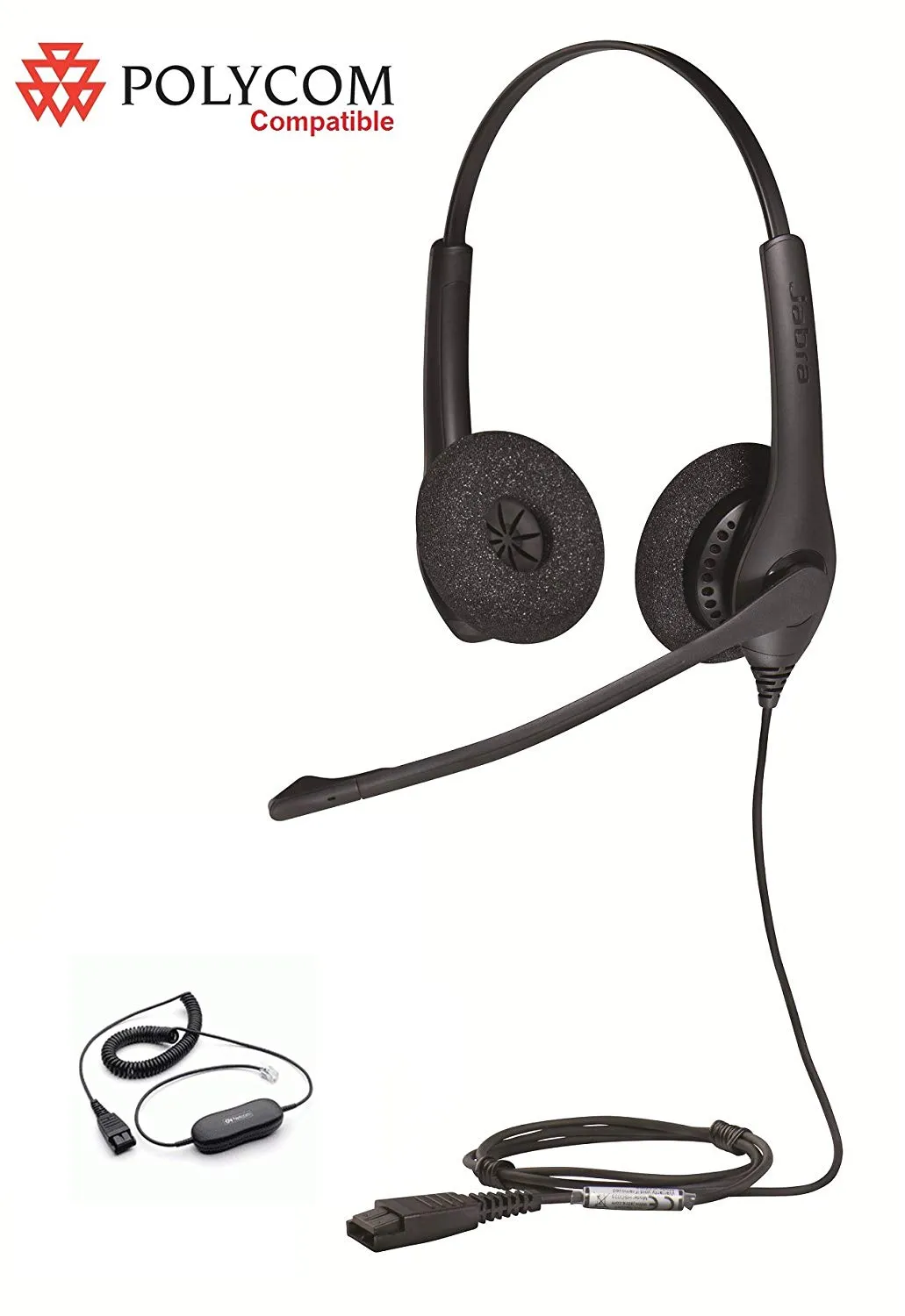 Jabra Biz 1500 DUO BUNDLE w/GN1200 Smart Cord - Polycom compatible