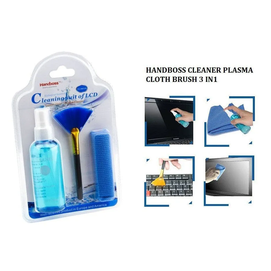 Led Cleaner Monitor Pc Mobile Screen - 3pcs Cleaning Kit Cleaner (100ml)   Brush   Cloth