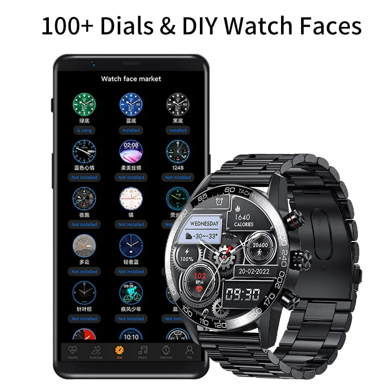 Lige 360 AMOLED HD Screen Watch For Men Smart Watch Bluetooth Calling Smartwatch 2022 Fashion Business Clock New Smartband Man