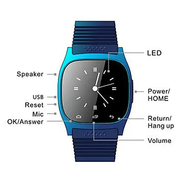 Men's Smartwatch Digital Hybrid Rubber Touch Screen Alarm Calendar Date Remote Control