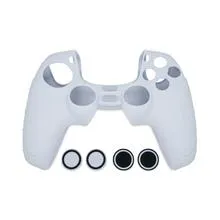 Mobilesteri Silicone Rubber Cover Skin Case & Thumb-Stick Grip Covers Set for PS5 Controllers