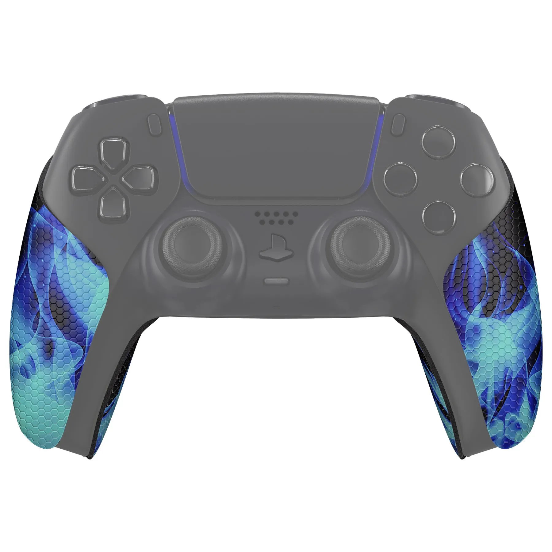 PlayVital Blue Flame Anti-Skid Sweat-Absorbent Controller Grip for PS5 Controller - PFPJ129