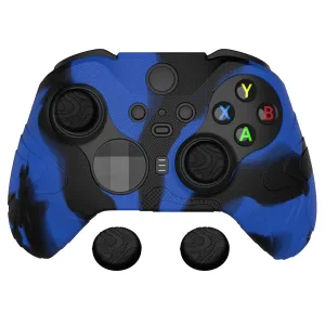 PlayVital Mountain Range Edition Silicone Cover with Thumb Grips for Xbox Elite Series 2 Controller & Xbox Elite Series 2 Core Controller - Blue & Black - DVGE2P004