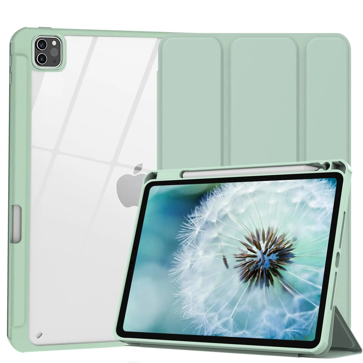 Premium Green TPU Smart Case w/ Pencil Holder for iPad Pro 11 Inch