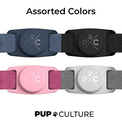 Pup Culture Airtag Dog Collar Holder, Protective Airtag Case for Dog Collar