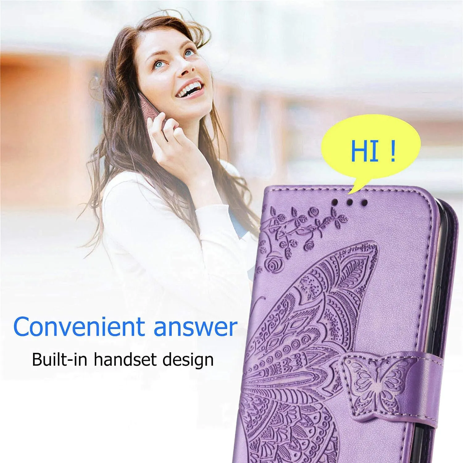 Samsung Galaxy S24 Plus Women Flip Folio PU Leather Protective Case