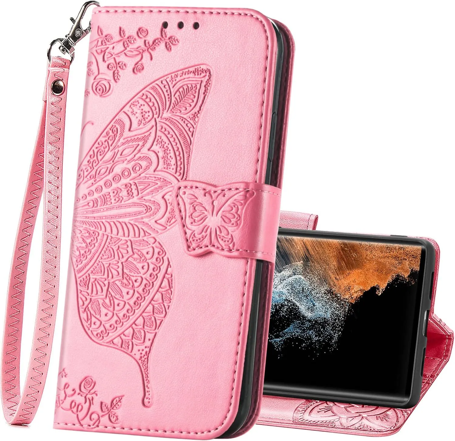 Samsung Galaxy S24 Plus Women Flip Folio PU Leather Protective Case