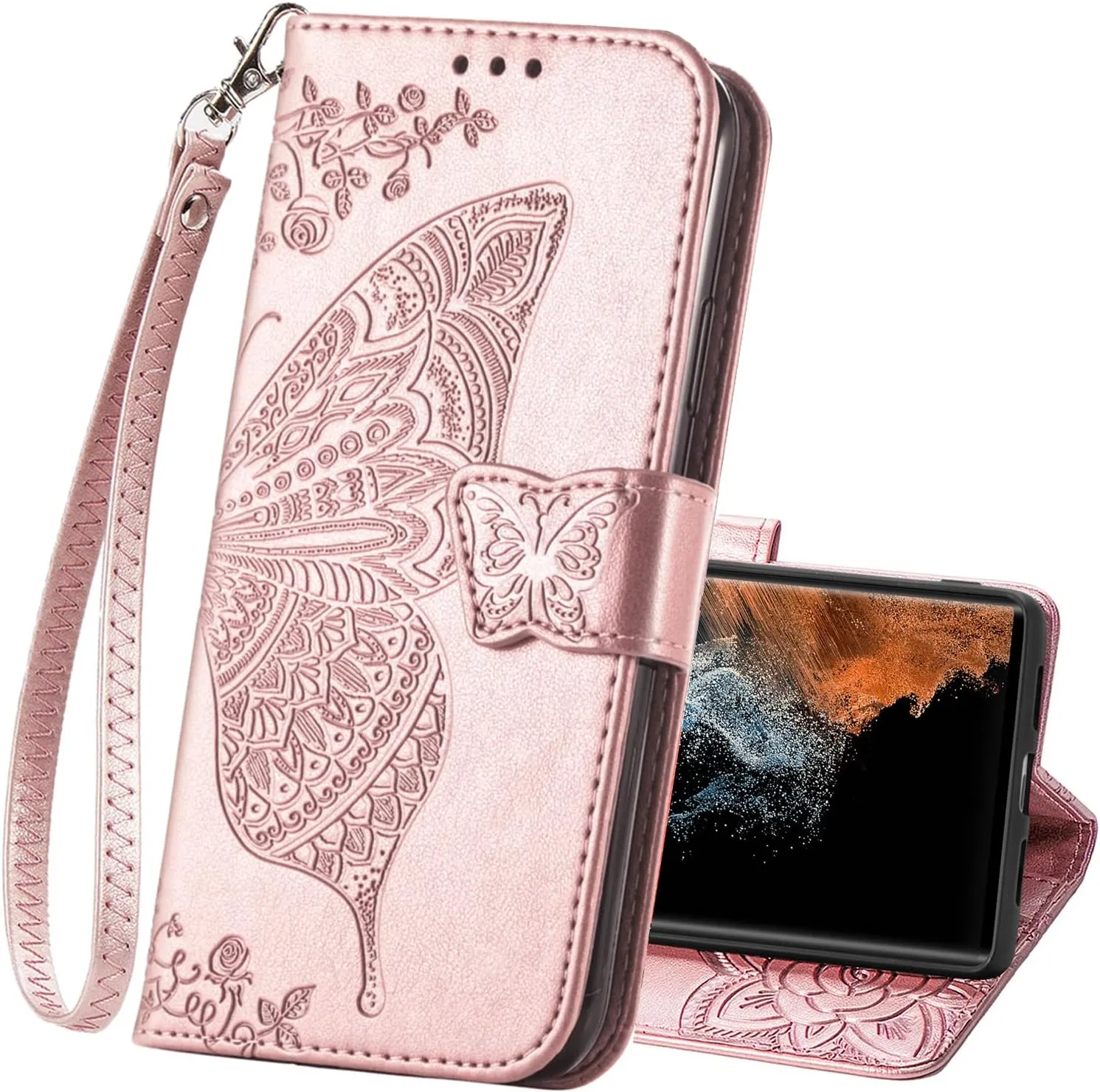 Samsung Galaxy S24 Plus Women Flip Folio PU Leather Protective Case