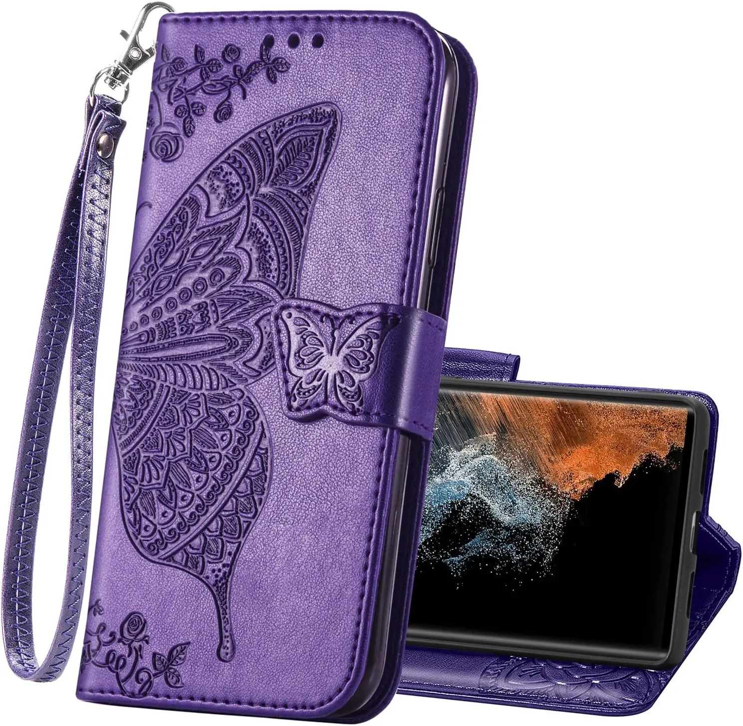 Samsung Galaxy S24 Plus Women Flip Folio PU Leather Protective Case