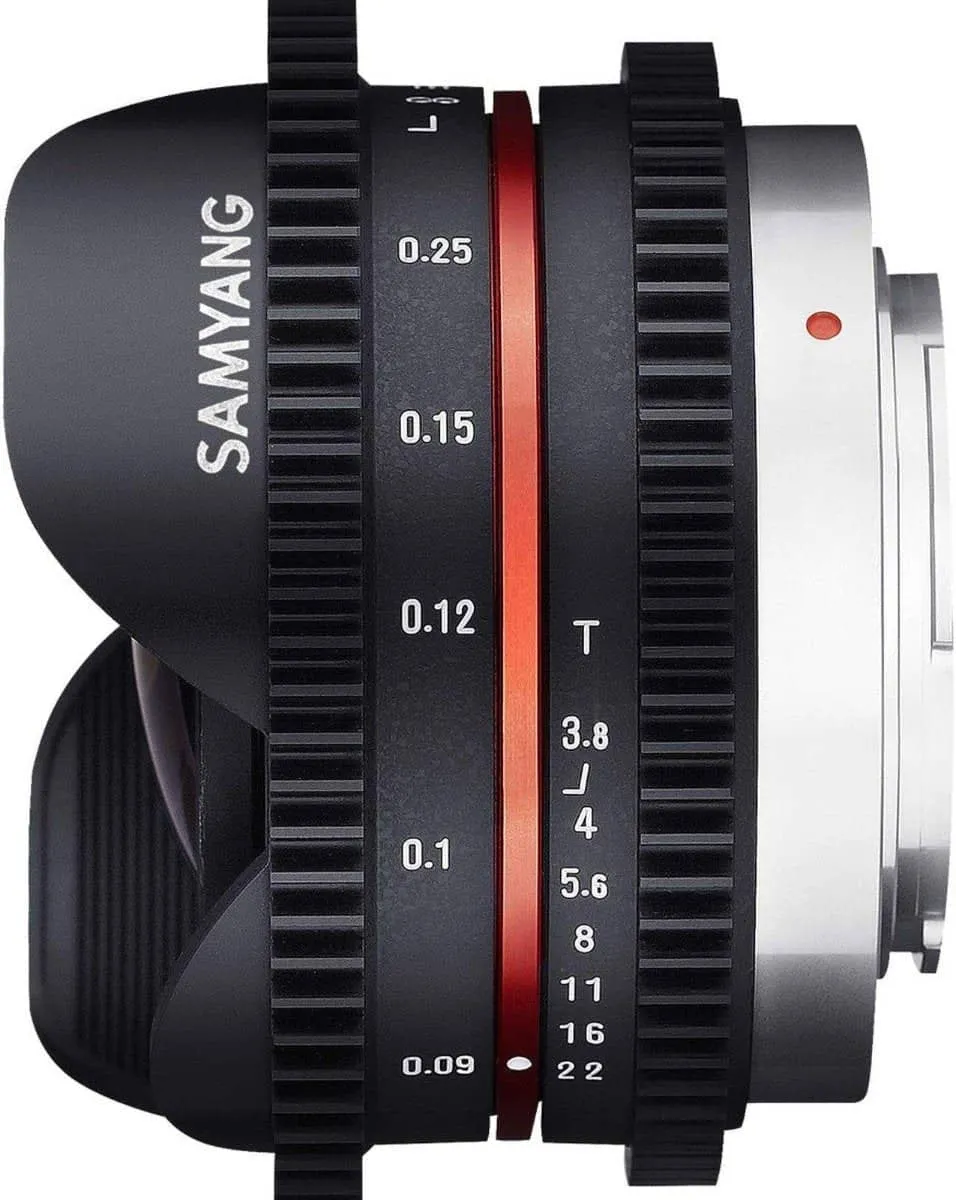 Samyang 7.5mm T3.8 Fisheye VDSLR UMC II APS-C MFT Video Lens