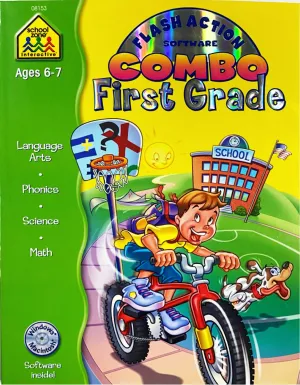 SCHOOL ZONE - First Grade Flash Action Combo (Flash Action Software) Ages 6-7