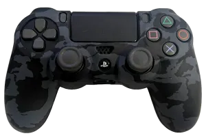 Silicone Cover For PS4 Controller Case Skin - Black Camo