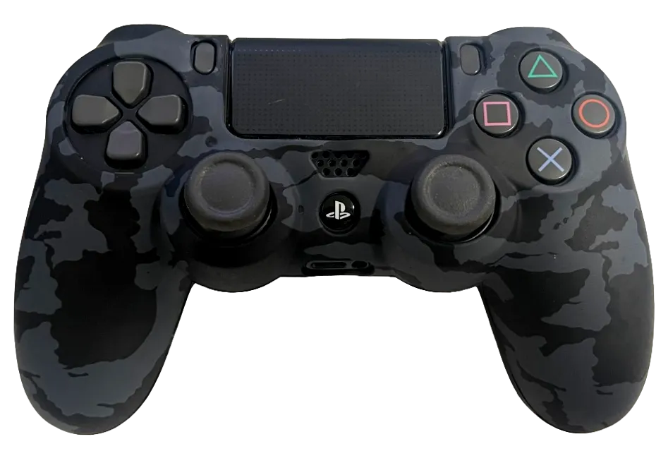 Silicone Cover For PS4 Controller Case Skin - Black Camo