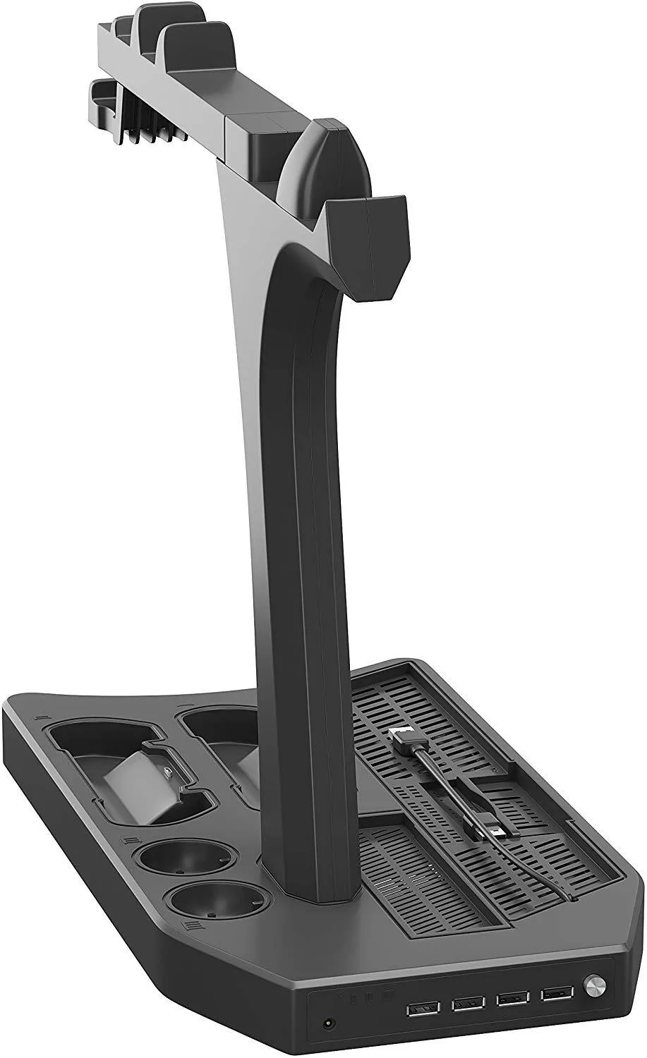 Skywin PSVR Charging Display Stand - Showcase, Cool, Charge, and Display your PS4 VR - Playstation 4 Vertical Stand, Fan, Controller Charger and Hub