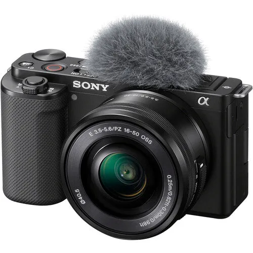 Sony Alpha ZV-E10 Mirrorless Camera with 16-50mm Lens (Black)