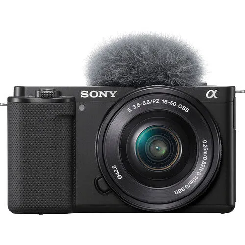 Sony Alpha ZV-E10 Mirrorless Camera with 16-50mm Lens (Black)