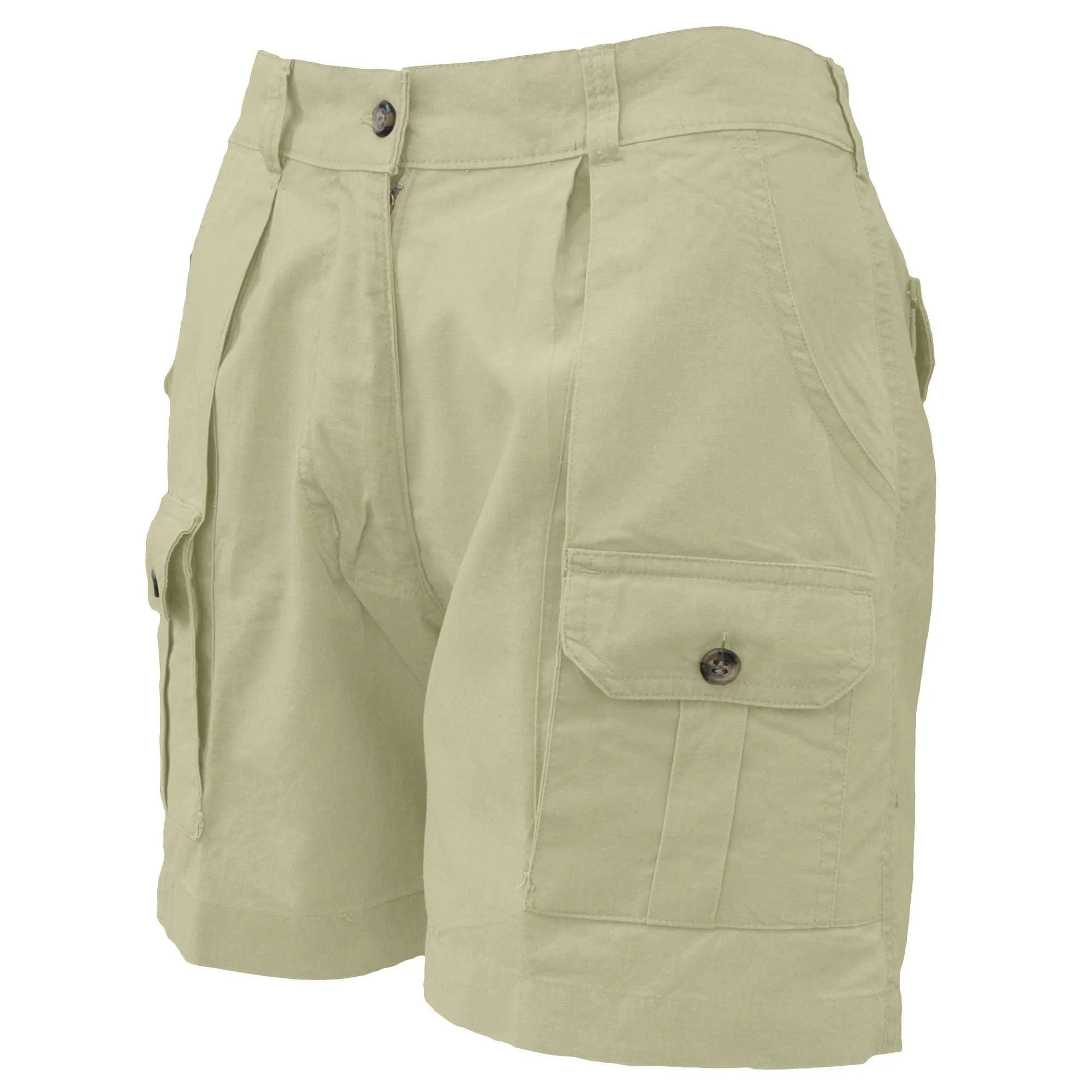 Tag Safari Professional Hunter Shorts for Women, 100% Cotton, Multiple Pockets