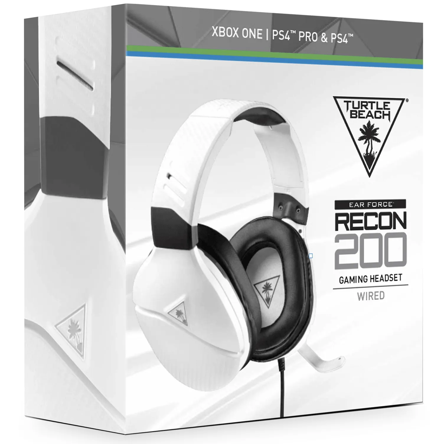 Turtle Beach Recon 200 Universal Headset Headphones Microphone XBOX PS4 PS5 White